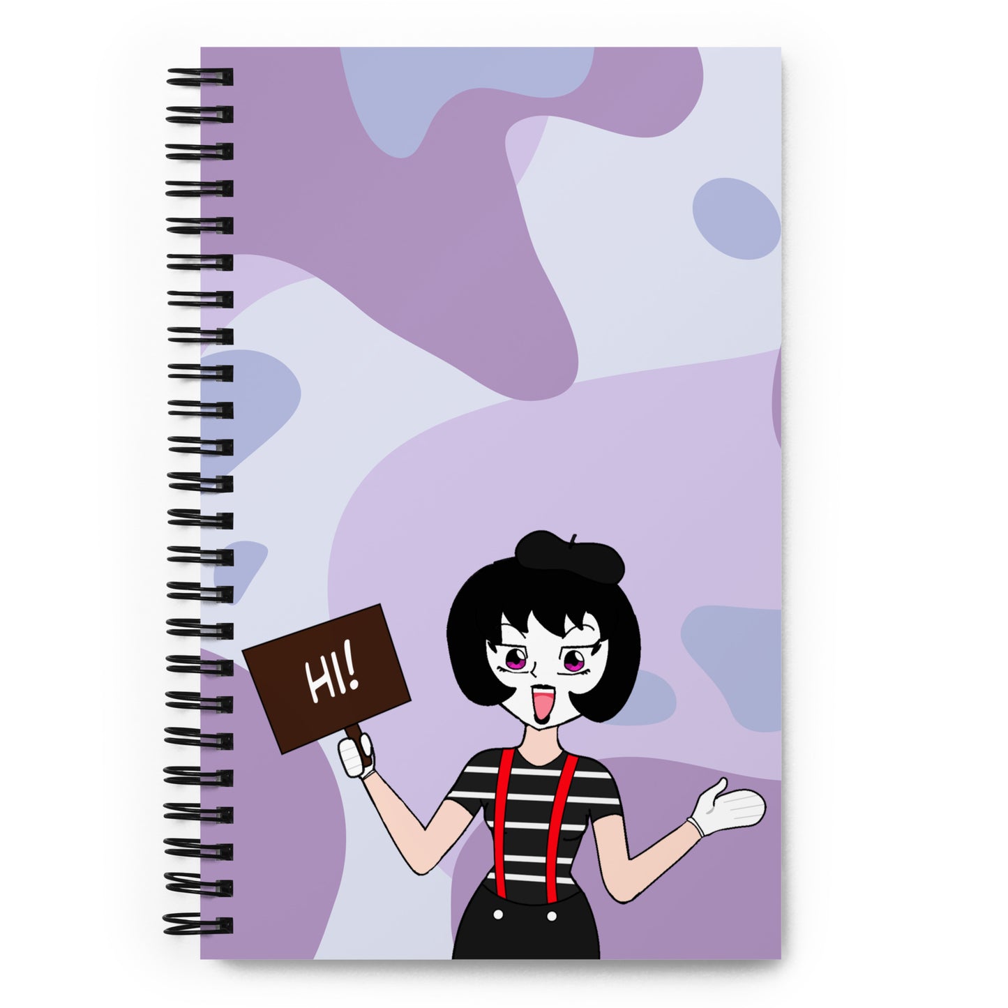 Mime Girl Spiral notebook