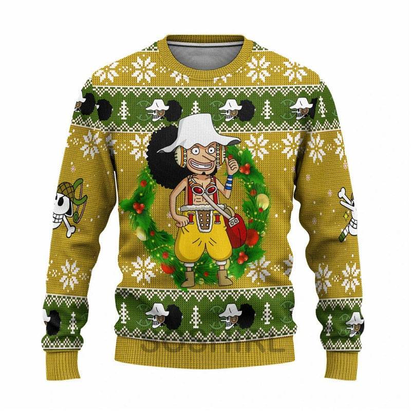 Usopp Ugly Christmas Sweatshirt One Piece Merch