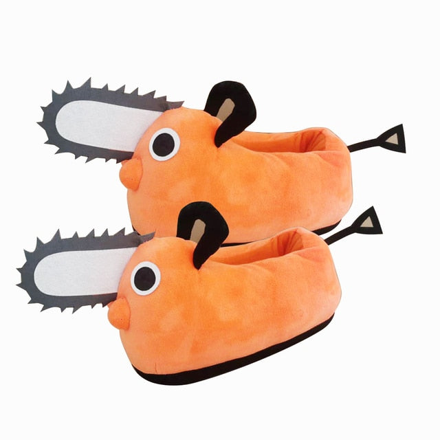 Pochita Plushie Slipper | Chainsaw Man Plushie Slippers | Anime Plushie Slipper | Anime Plushie Slippers Gift