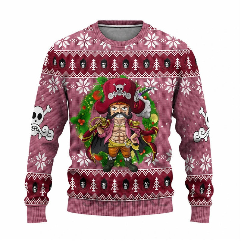 Gol D. Roger Ugly Christmas Sweatshirt One Piece Merch