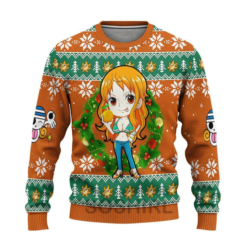 Nami Ugly Christmas Sweatshirt One Piece Merch