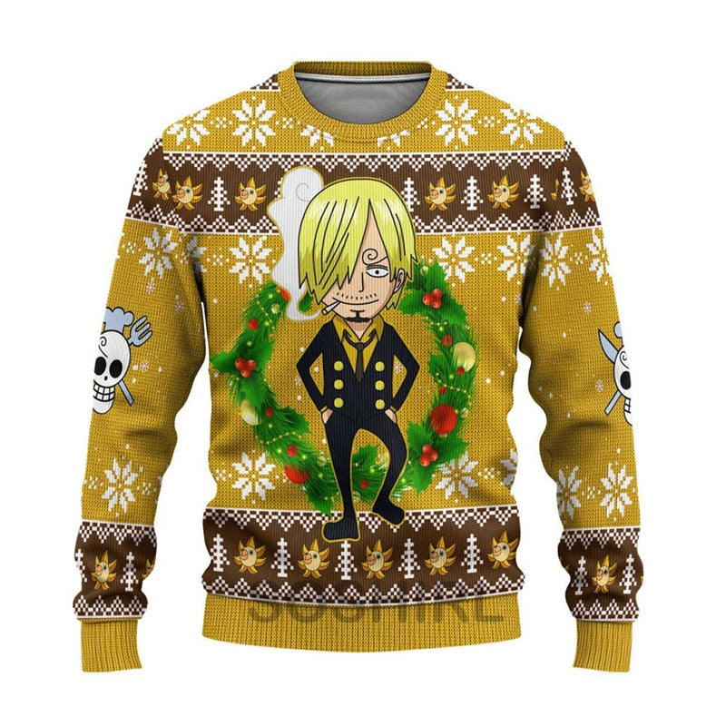 Sanji Ugly Christmas Sweatshirt One Piece Merch
