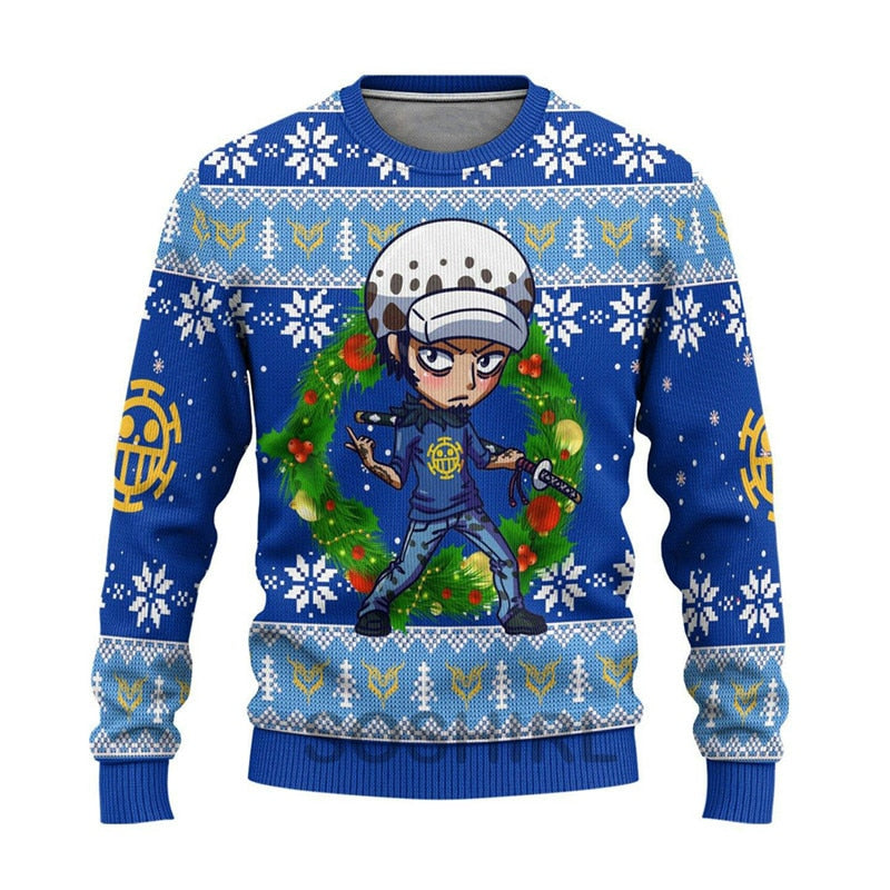 Law Ugly Christmas Sweatshirt One Piece Merch