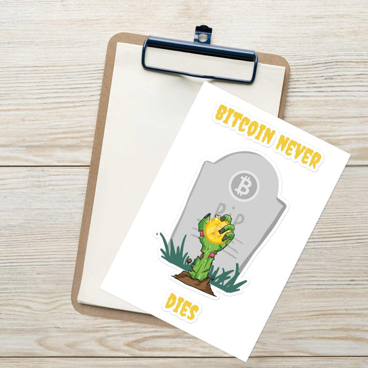 Bitcoin Never Dies Giant Crypto Sticker