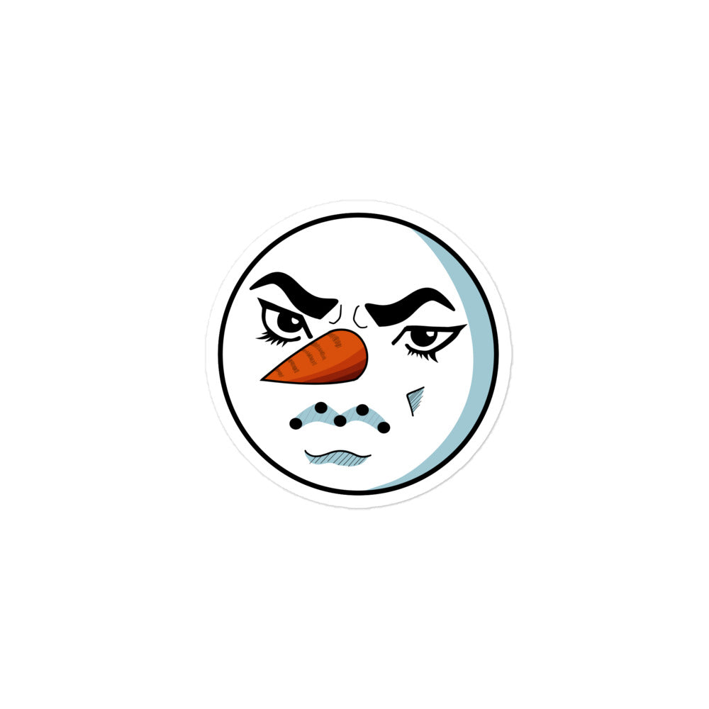 Snowman Face Sticker