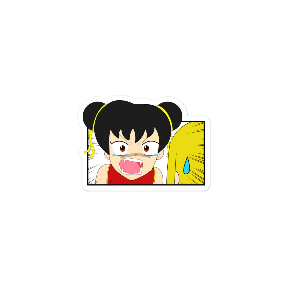Angry Ye Xian Chinese Genie Girl Anime Sticker