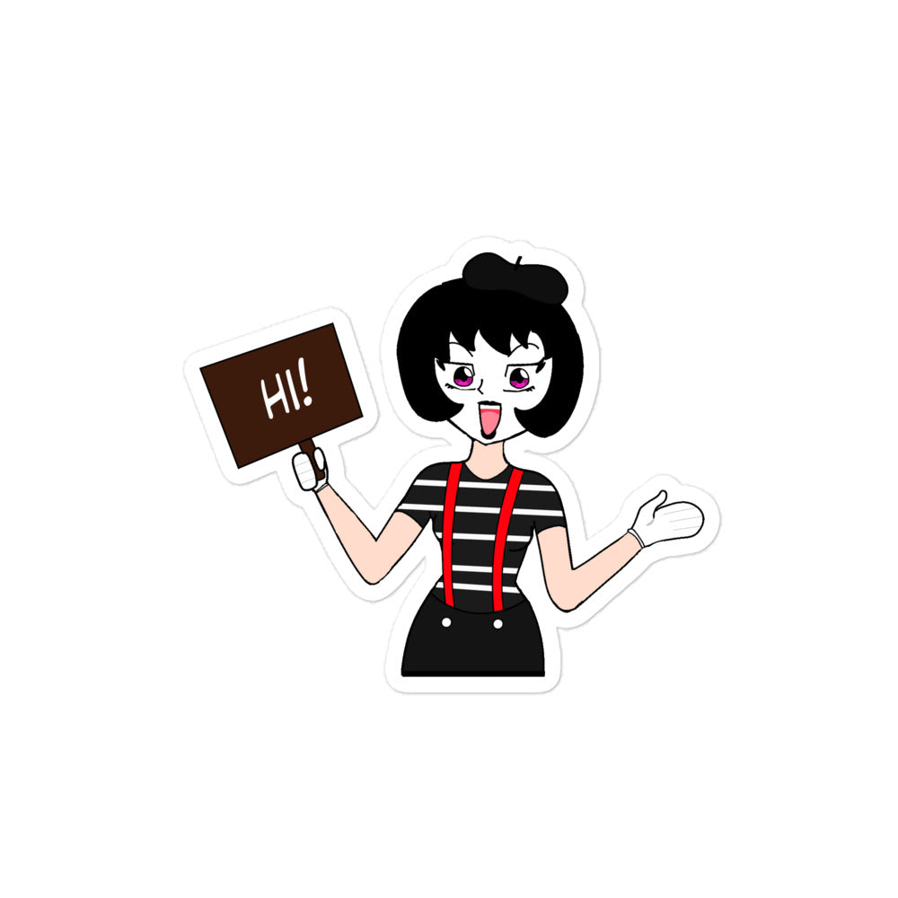 Mime Girl Stickers