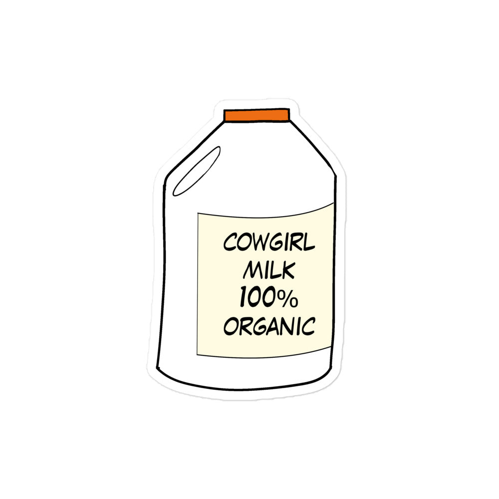 Cowgirl Milk  Organic Anime Sticker | Pizza Agent