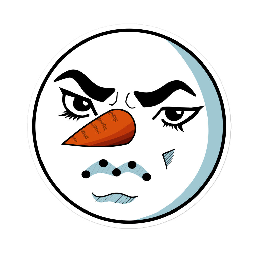 Snowman Face Sticker