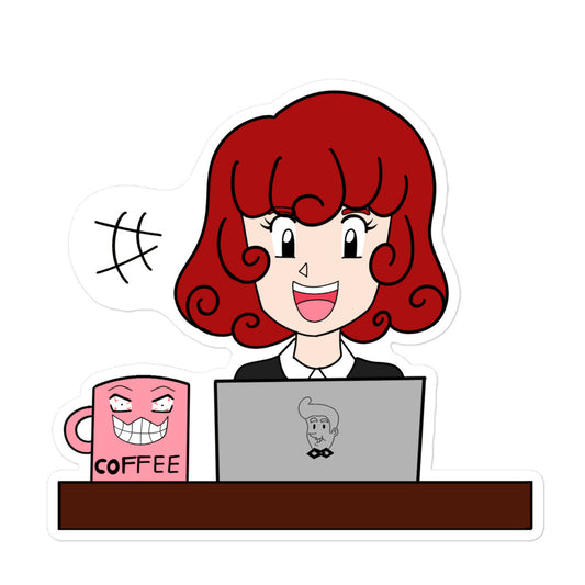 Office Girl Sticker