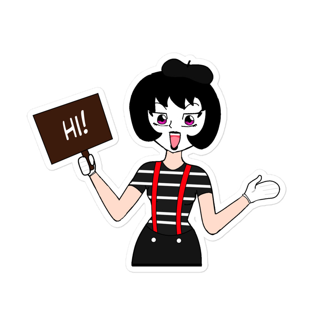 Mime Girl Stickers