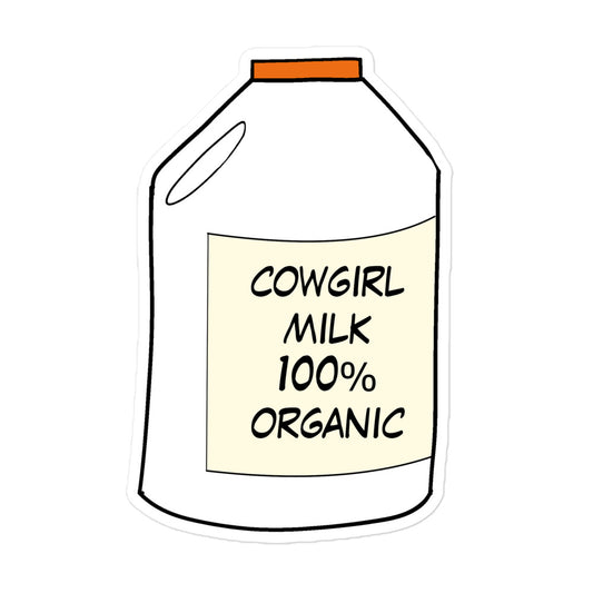 Cowgirl Milk  Organic Anime Sticker | Pizza Agent