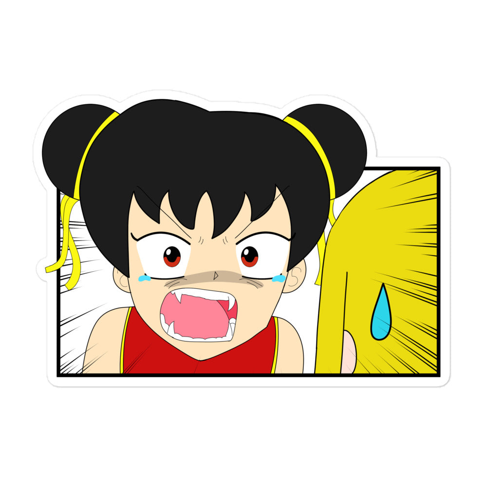 Angry Ye Xian Chinese Genie Girl Anime Sticker