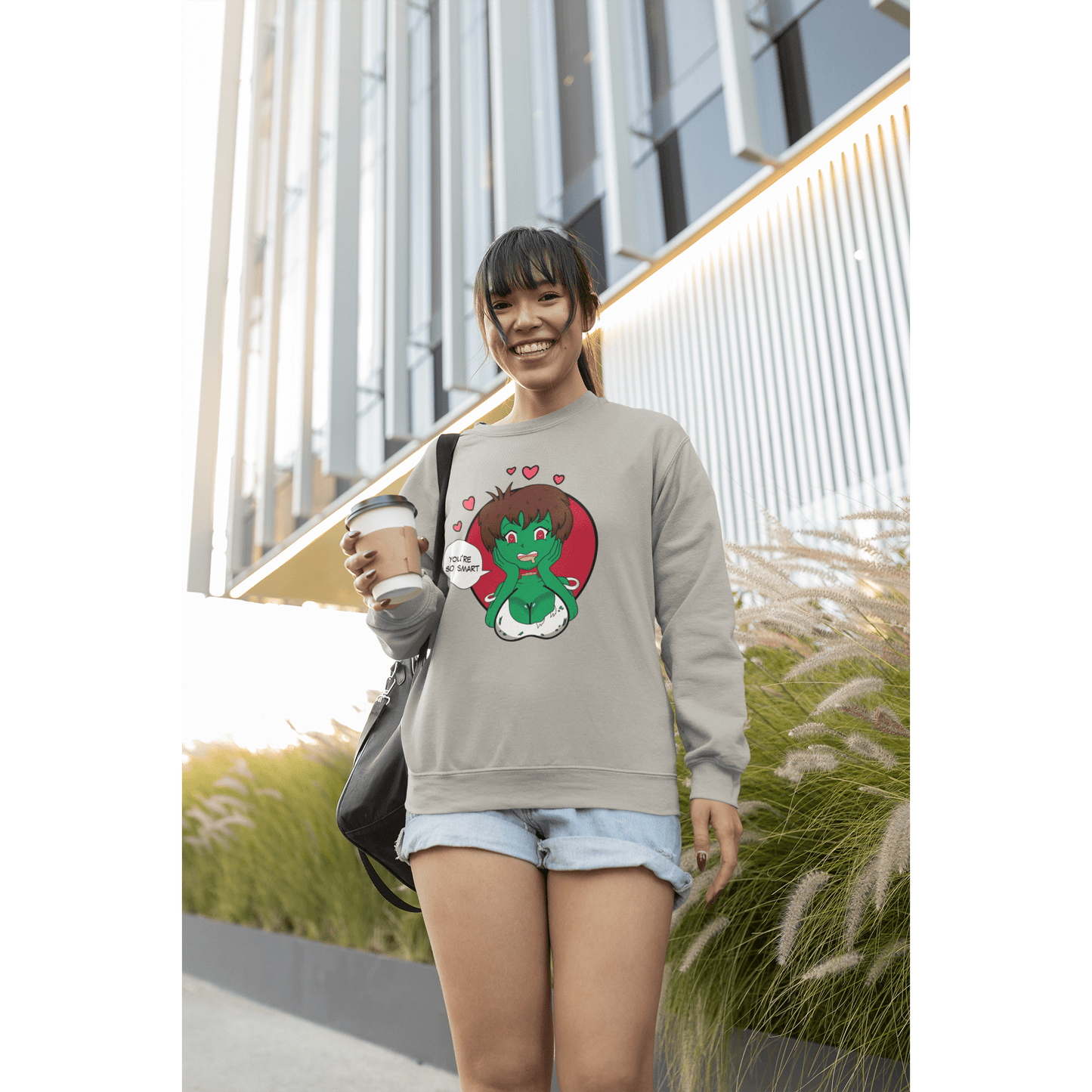 Zombie-Mädchen lieben Gehirn-Unisex-Sweatshirt