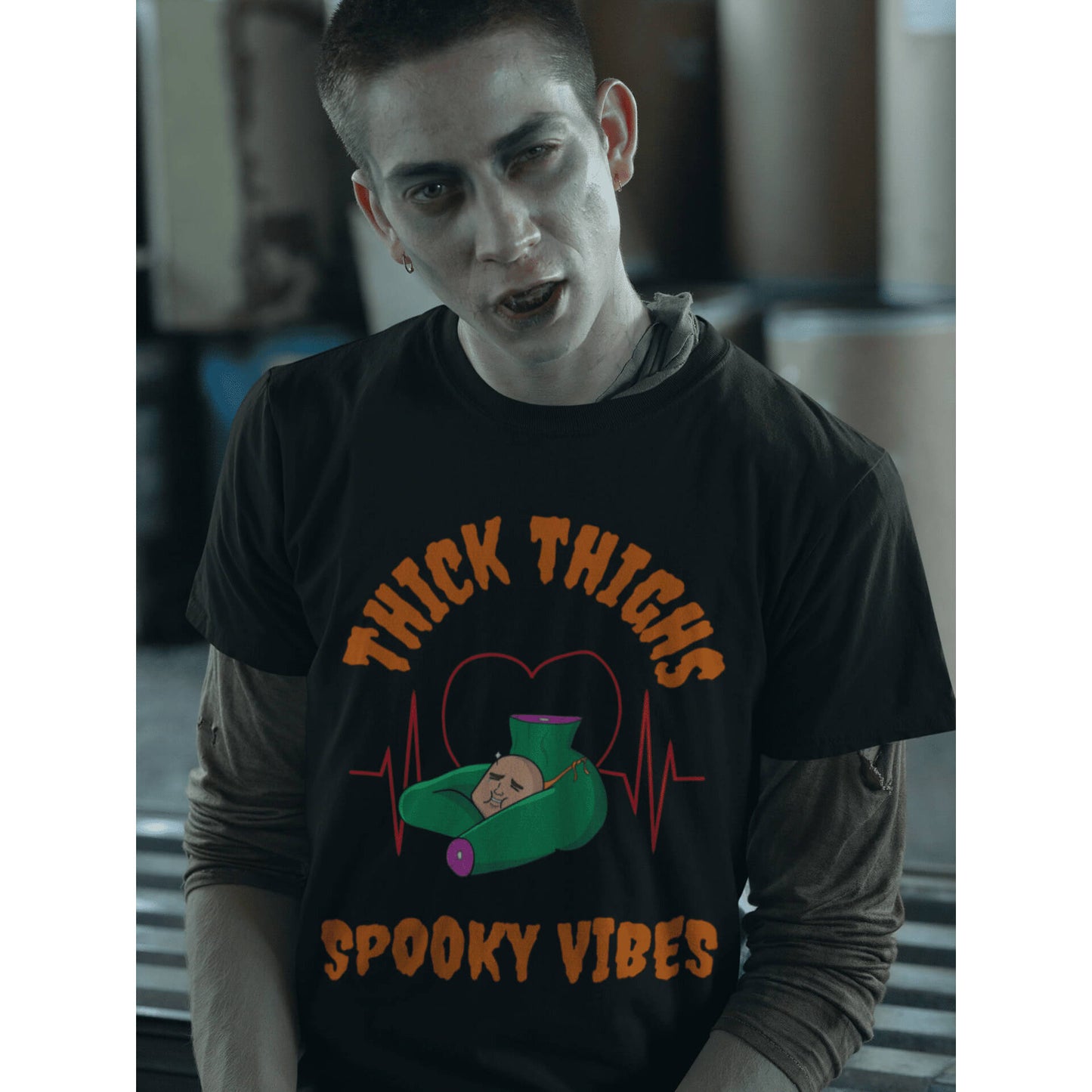 Dicker Oberschenkel Spooky Vibes Unisex T-Shirt