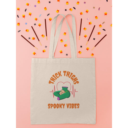 Thick Thighs Spooky Vibes Eco Tote Bag